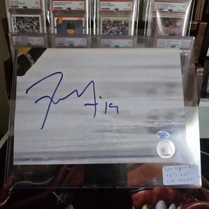 NHL Signed Hockey Puck Display Autograph in Blue Ink